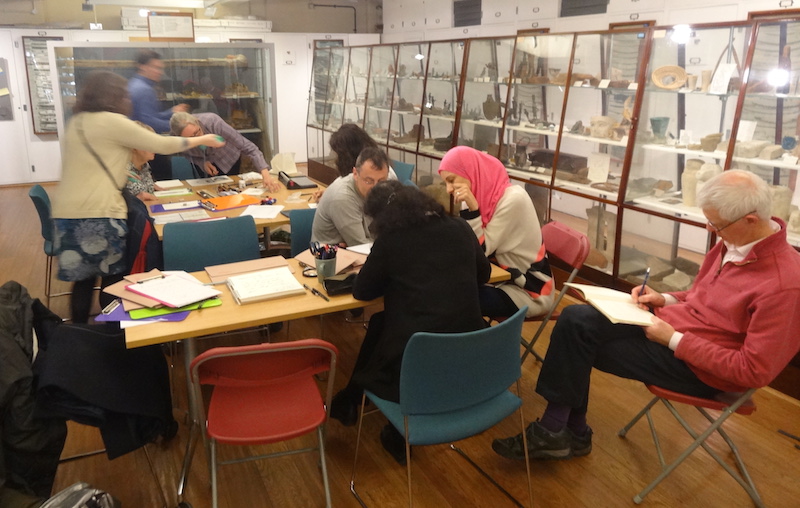 Fig. 5 – workshop in progress at the Petrie Museum